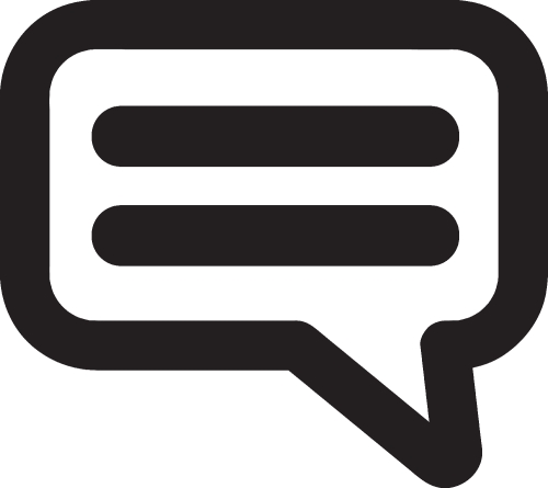 Simple speech bubble icon sign design