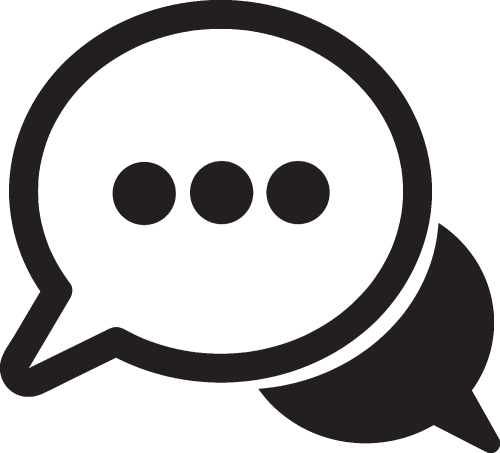 Simple speech bubble icon sign design