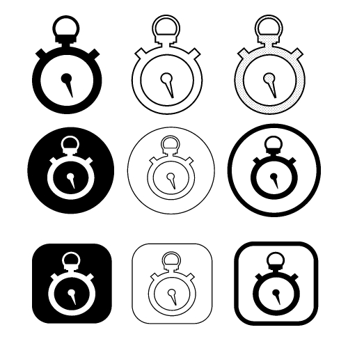 Simple stopwatch icon sign design