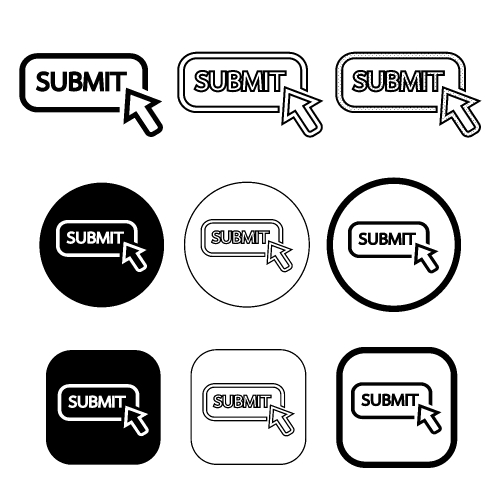 Simple Submit icon sign design