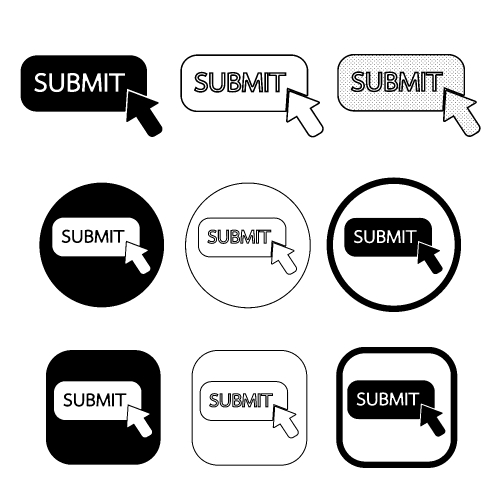 Simple Submit icon sign design