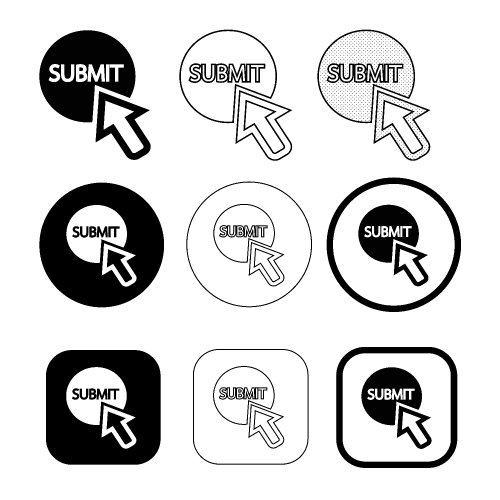 Simple Submit icon sign design