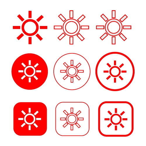 simple sun icon sign design