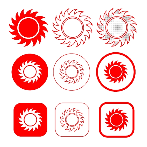 simple sun icon sign design