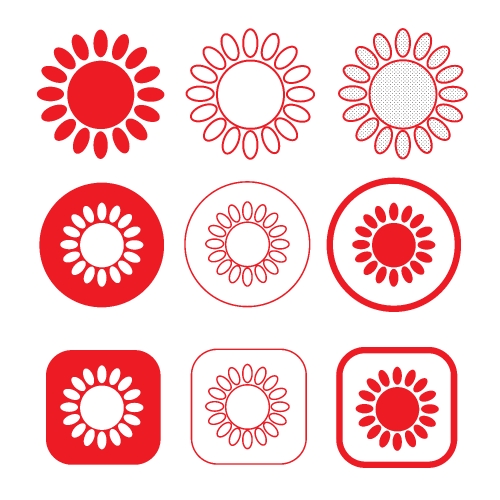 simple sun icon sign design