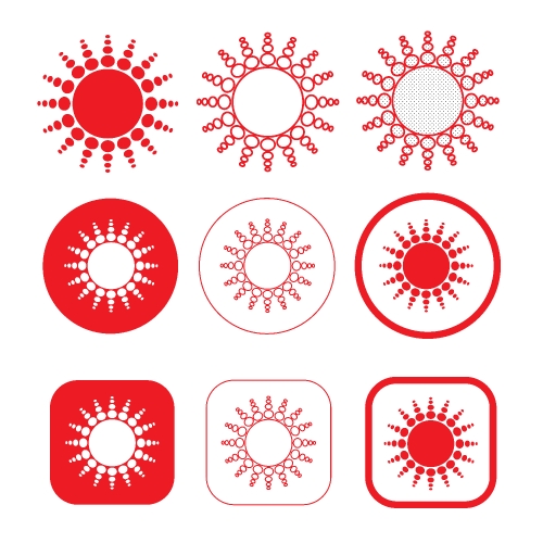 simple sun icon sign design