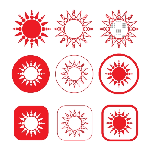 simple sun icon sign design