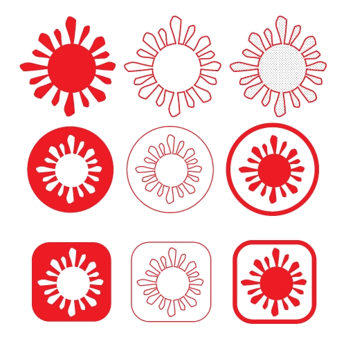 simple sun icon sign design