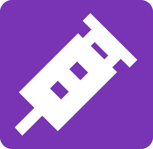 Simple Syringe icon sign design