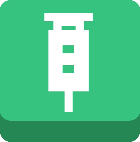 Simple Syringe icon sign design