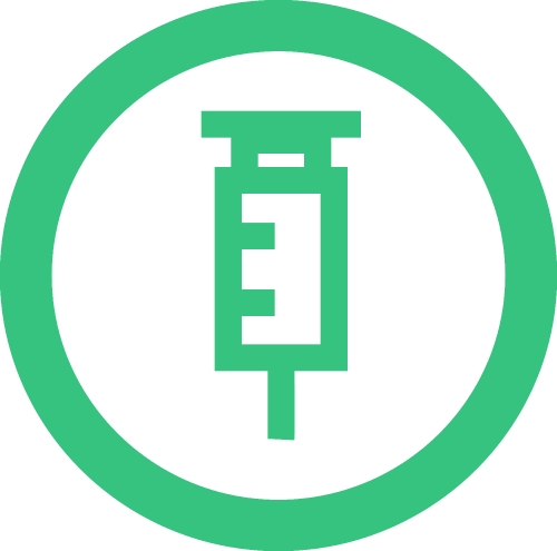 Simple Syringe icon sign design