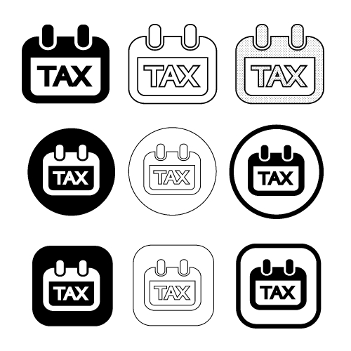 Simple tax icon sign design