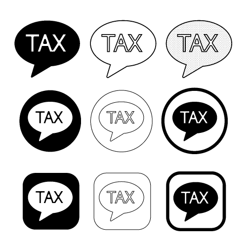 Simple tax icon sign design