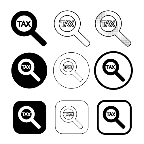 Simple tax icon sign design