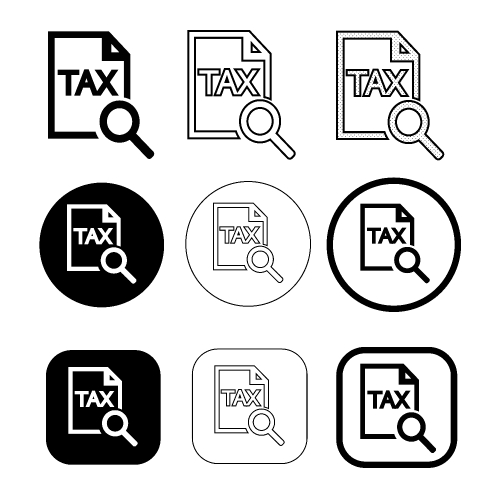 Simple tax icon sign design