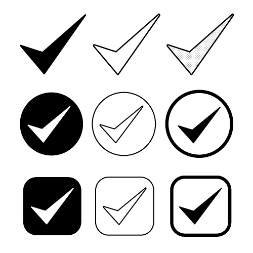 Simple Tick icon accept approve sign