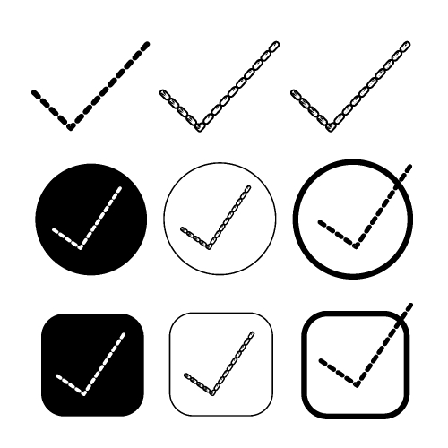 Simple Tick icon accept approve sign