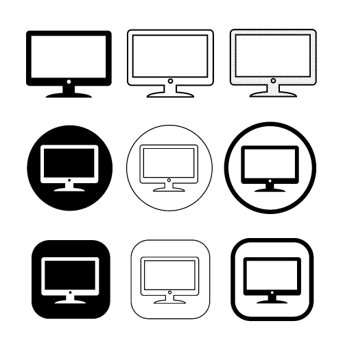 Simple tv icon sign design