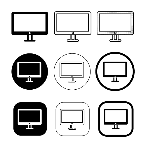 Simple tv icon sign design