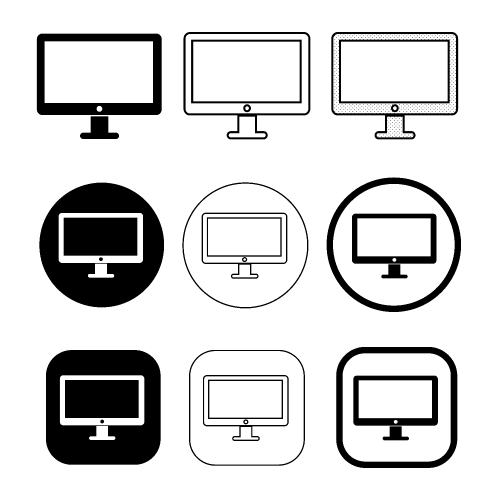 Simple tv icon sign design