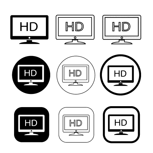 Simple tv icon sign design