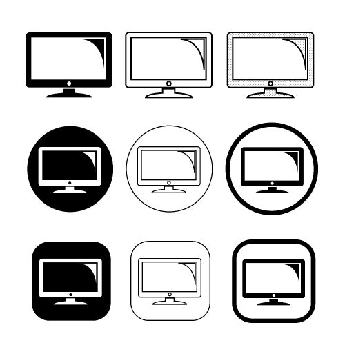 Simple tv icon sign design