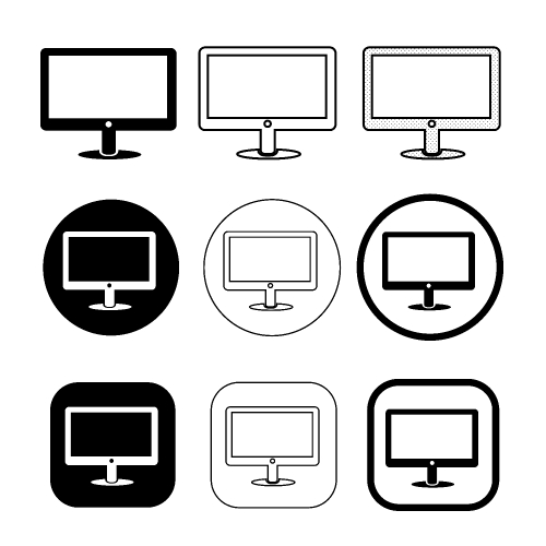 Simple tv icon sign design