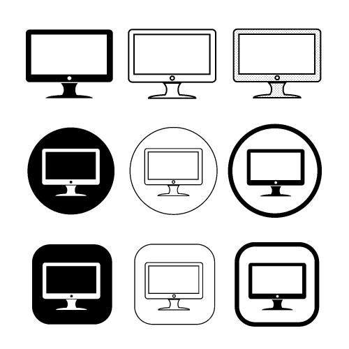 Simple tv icon sign design