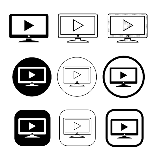 Simple tv icon sign design