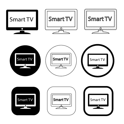 Simple tv icon sign design