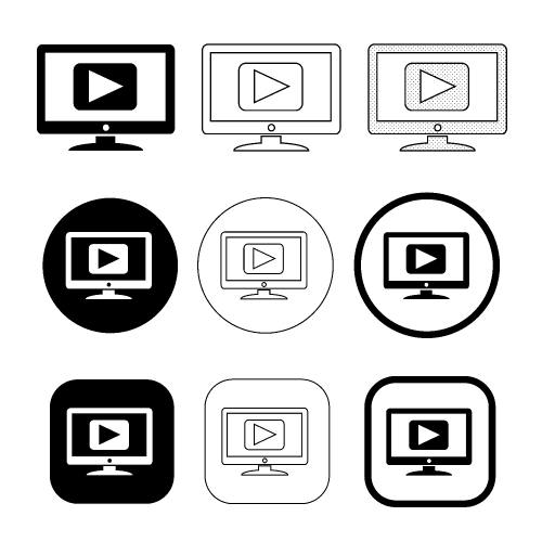 Simple tv icon sign design