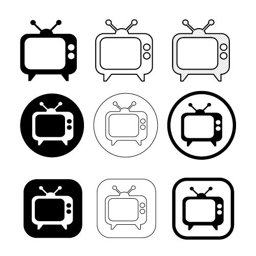 Simple tv icon sign design