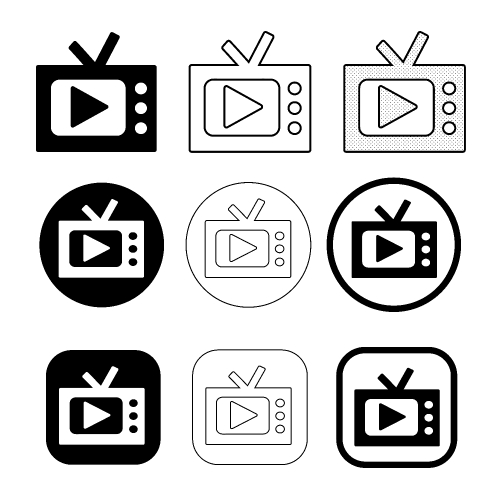 Simple tv icon sign design