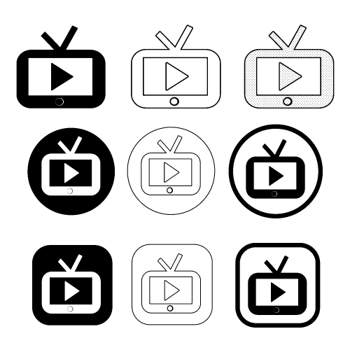 Simple tv icon sign design