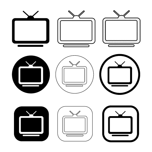 Simple tv icon sign design