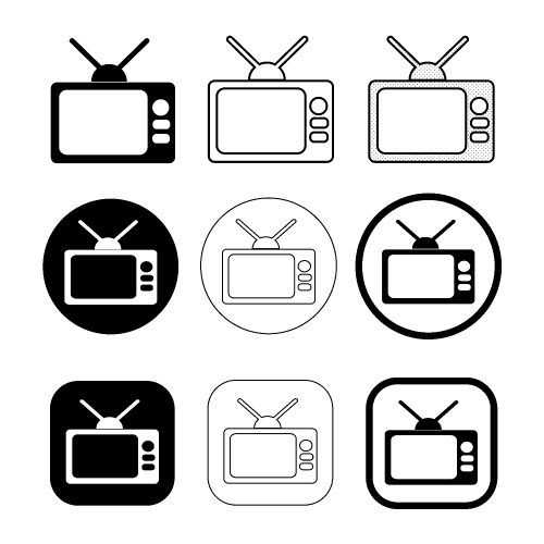 Simple tv icon sign design