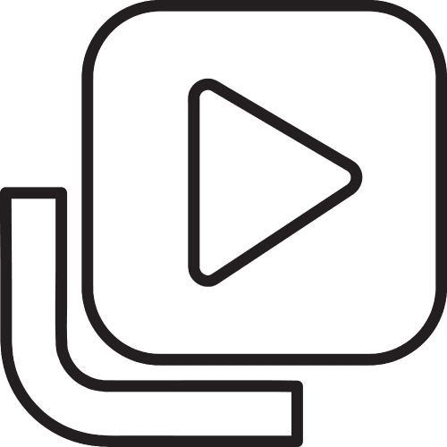 simple video library icon sign design