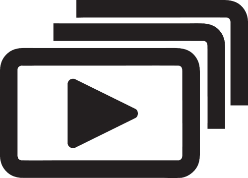 simple video library icon sign design