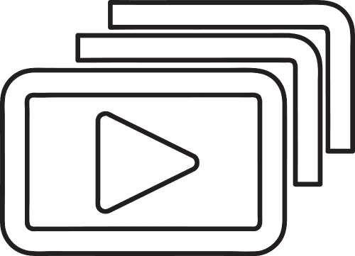 simple video library icon sign design