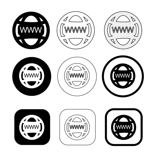 Simple Web Icon sign design