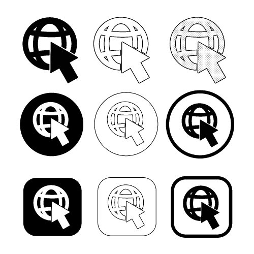 Simple Web Icon sign design