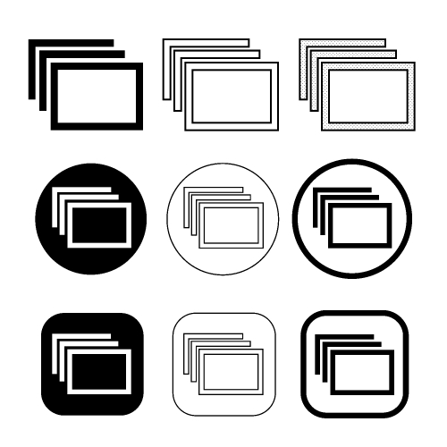 simple windows tab icon sign design