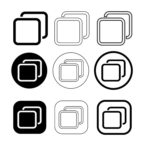 simple windows tab icon sign design