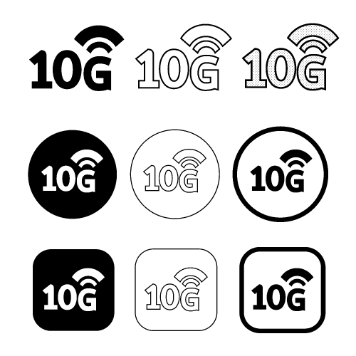 Simple Wireless Wifi icon sign design