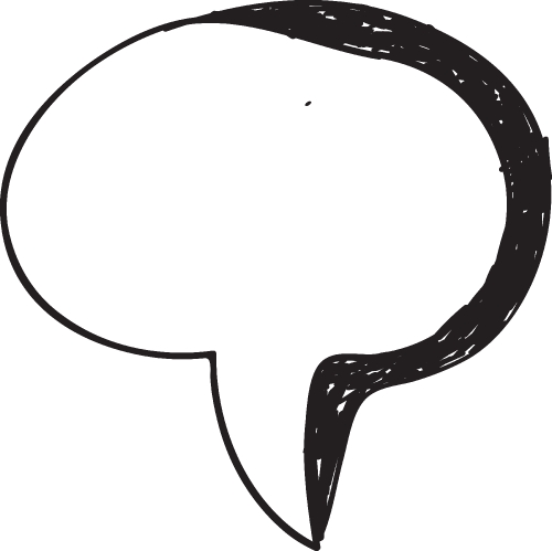 Sketch hand drawn bubble speech icon