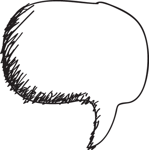 Sketch hand drawn bubble speech icon