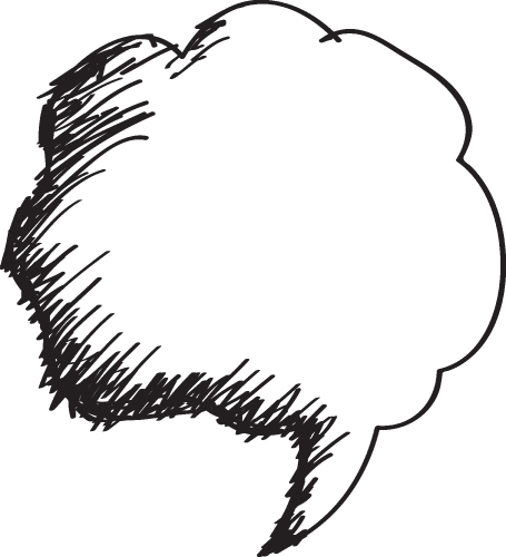 Sketch hand drawn bubble speech icon