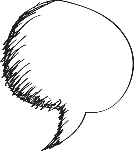 Sketch hand drawn bubble speech icon