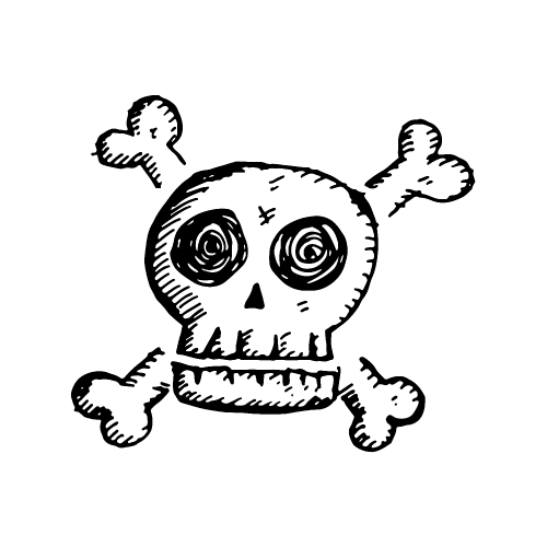 Skull icon illustration design