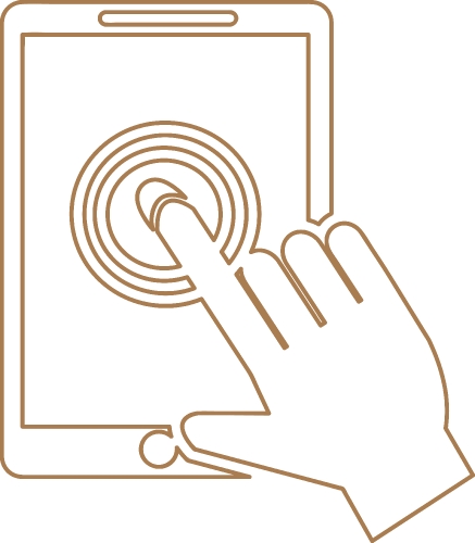 Smartphone touchscreen icon sign design